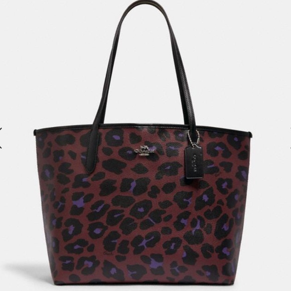 Coach Handbags - 🌻Authentic COACH Leopard Print City Tote 🛍 NEW